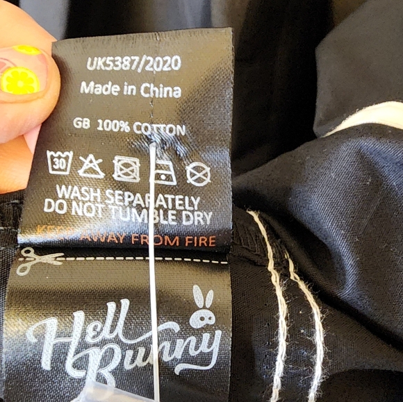 Hell Bunny Miss Muffet Black Spider Web Skirt - Picture 10 of 11